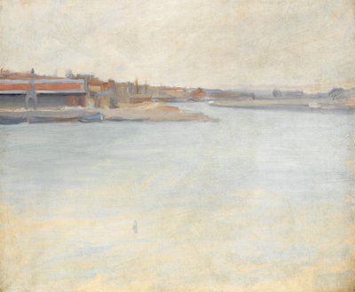 Boulogne sur Mer - a view of the Port by Albert de Belleroche